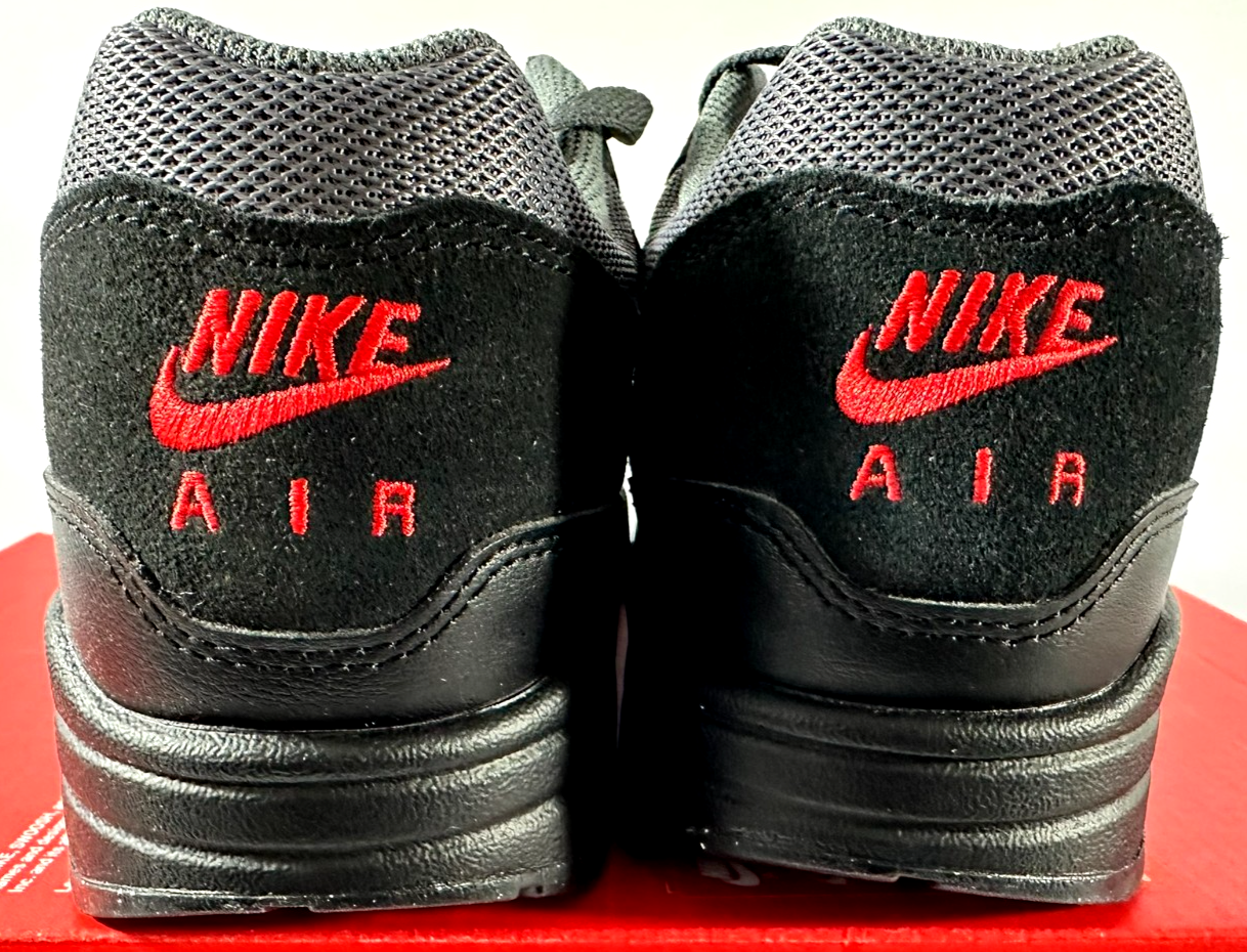 Men's Nike Air Max 1 Essential- Black/Univ Red/Iron Grey (FZ5808-008) Size 10