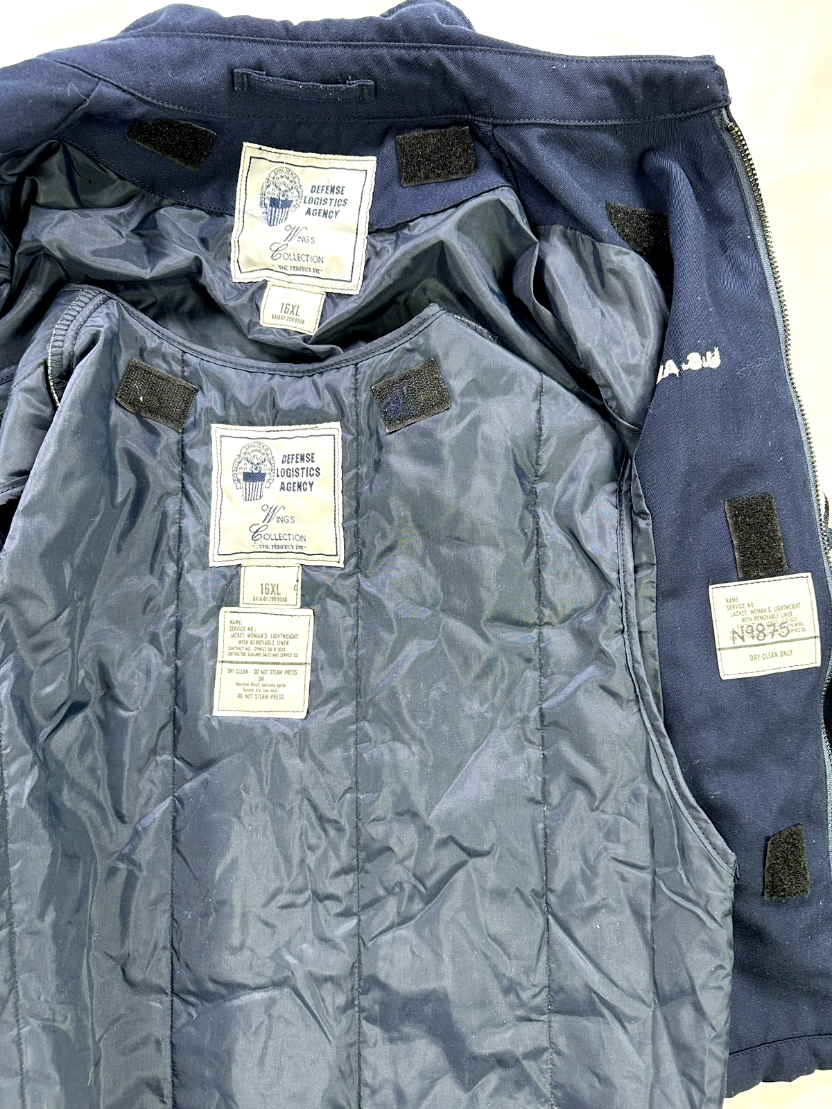 Women's Blue US Air Force Defense Logistics Agency Staff Sargeant Jacket- 16/XL
