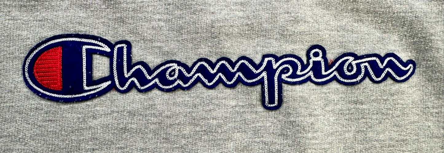 Men's Gray Vintage Champion Logo Sweatshirt- Size XL