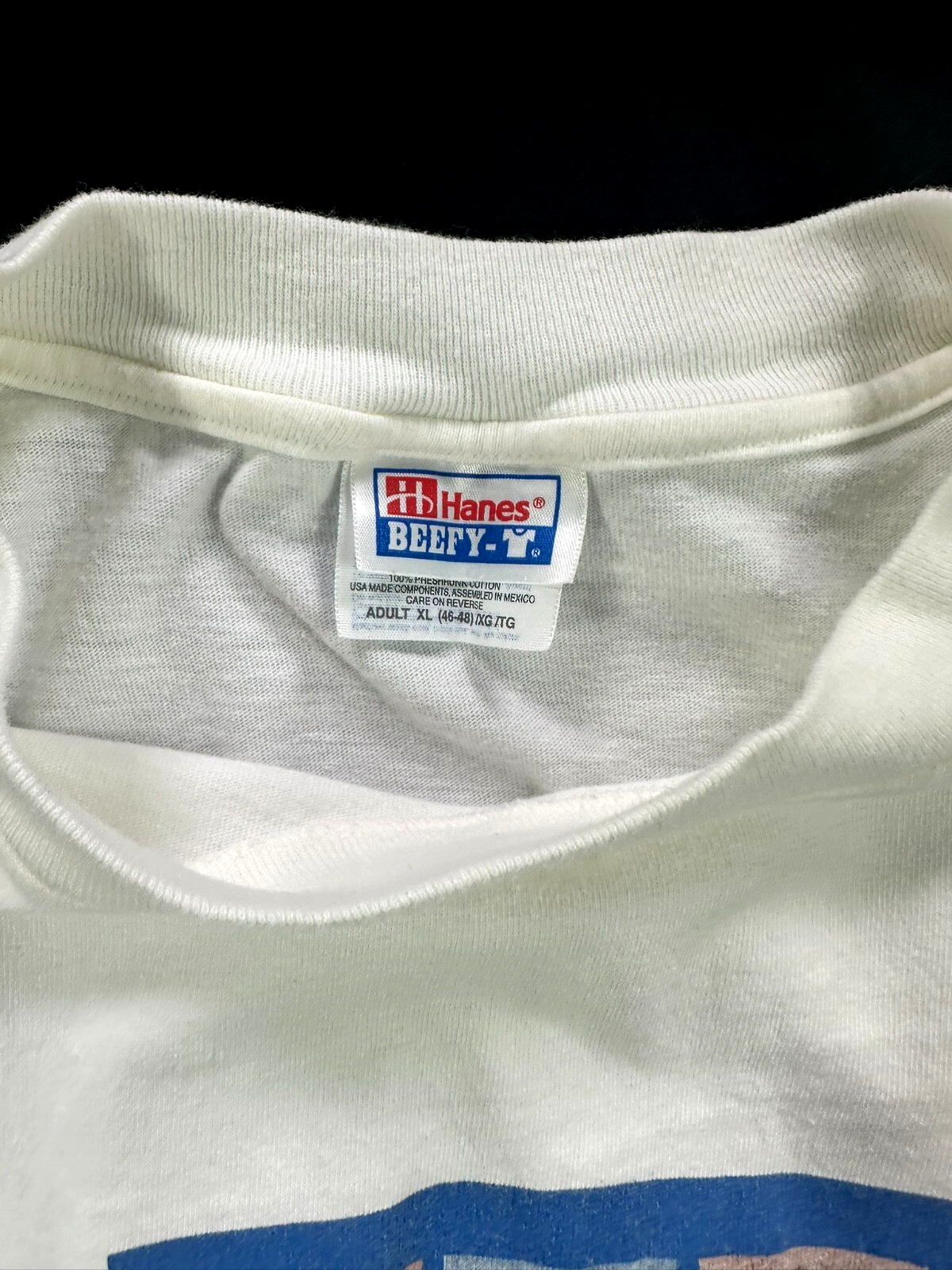 Men's Vintage White John Hancock 2000 Boston Marathon Longsleeve T-Shirt-Size XL