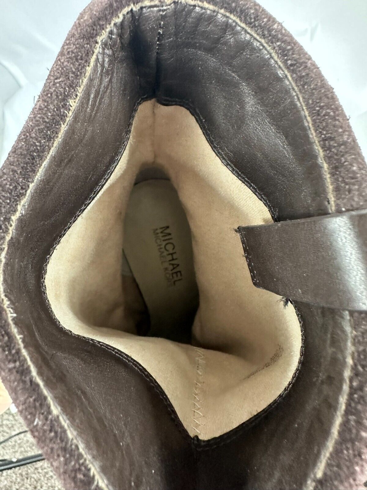 Women's Michael Kors Dark Brown Boots- Gold Hardware- Size 6.5M