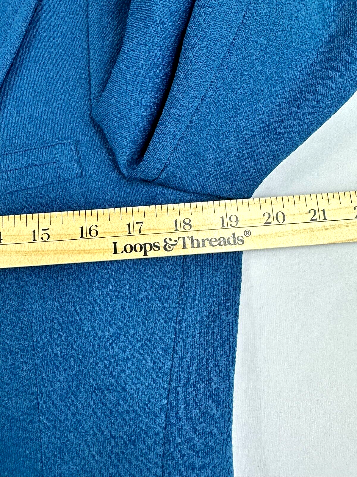 Men's Vintage Blue Textured Blazer- Size 36R