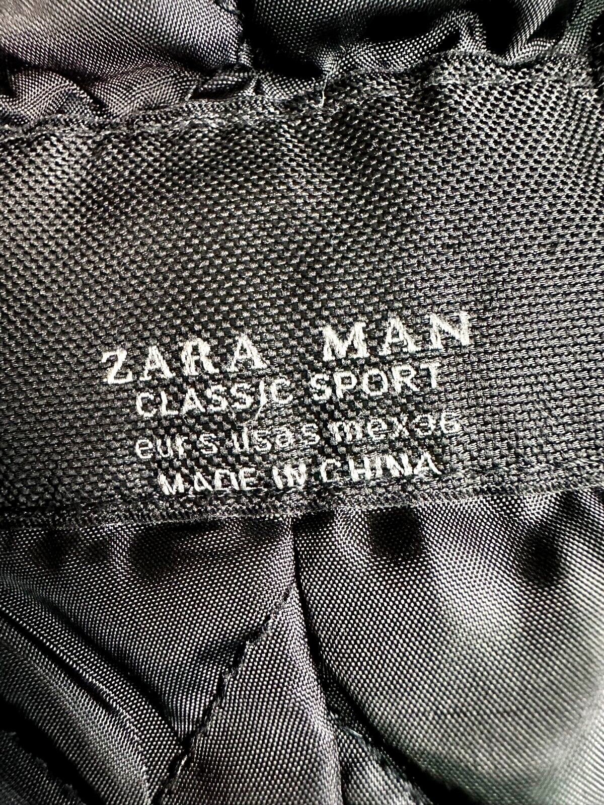 Men's Black Zara Classic Sport Insulated Pea Coat- Size S