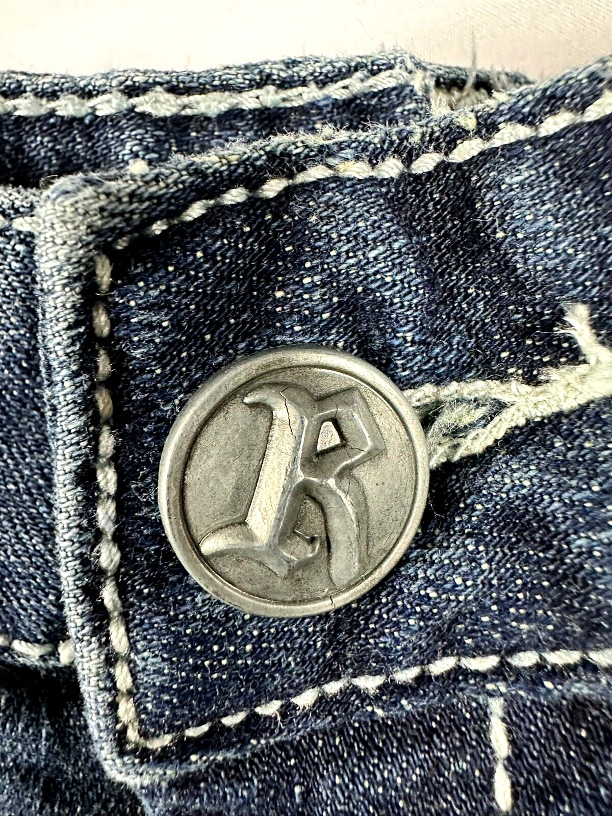 Women's Rock & Roll Cowgirl Studded Boot Cut Low Rise Jeans- Size 33x34