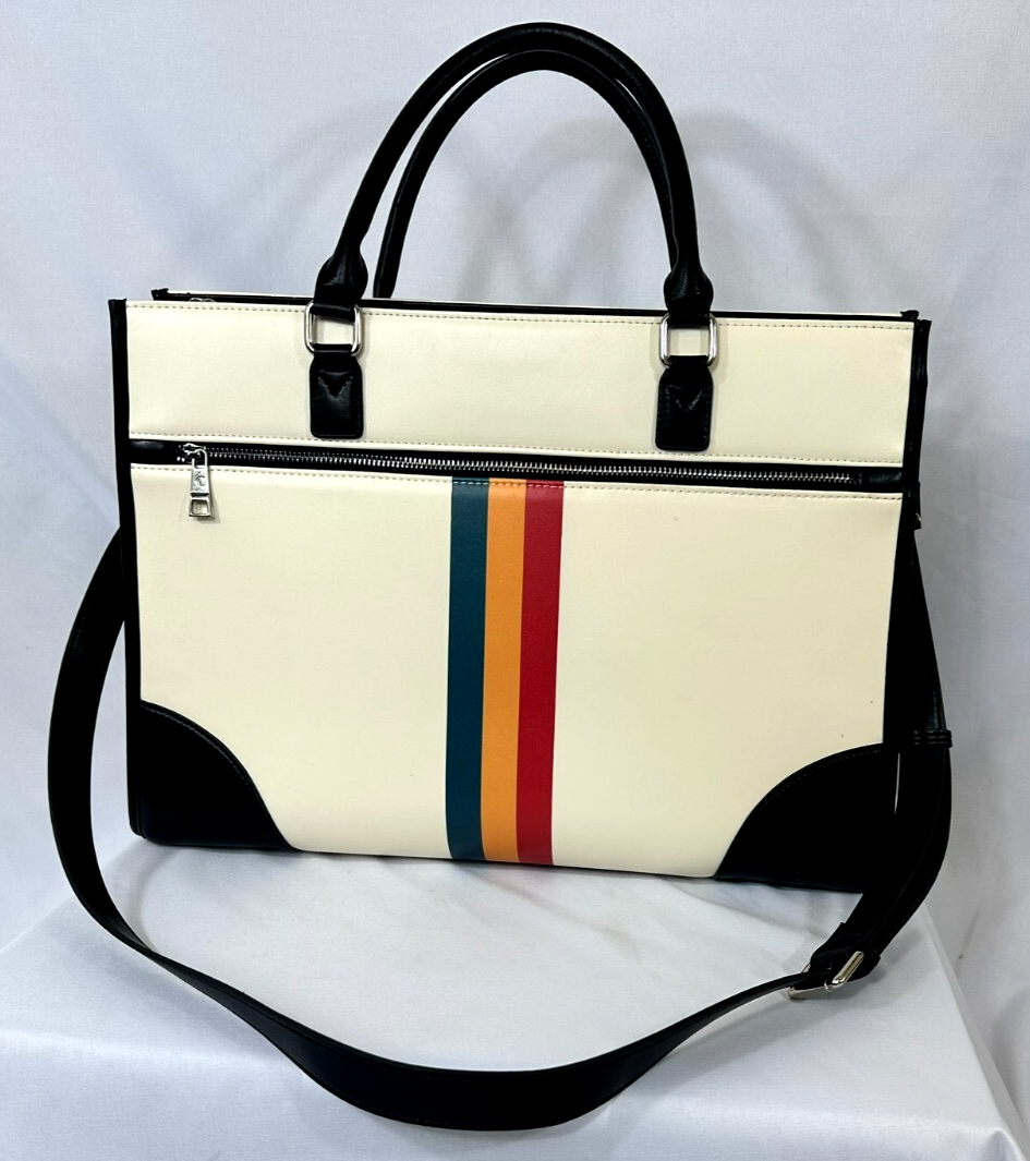 Women's Cluci Briefcase Oil Wax Leather 15.6" Laptop Business Large Shoulder Bag