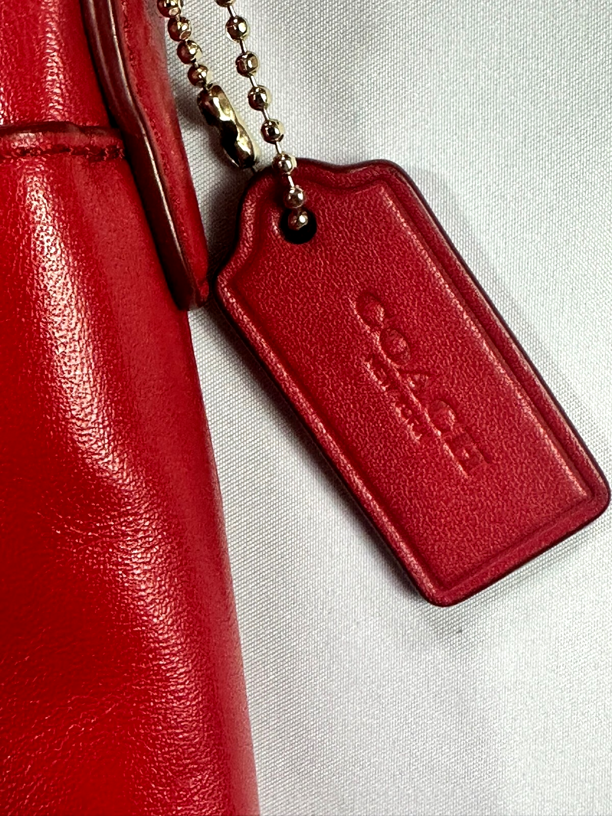 Coach Red Leather East West Crossbody Bag (56517E)