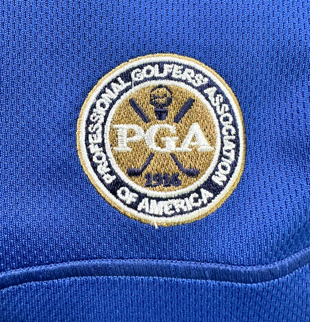 Men's Blue Antigua PGA Golf 1/4 Zip Pullover- Size L
