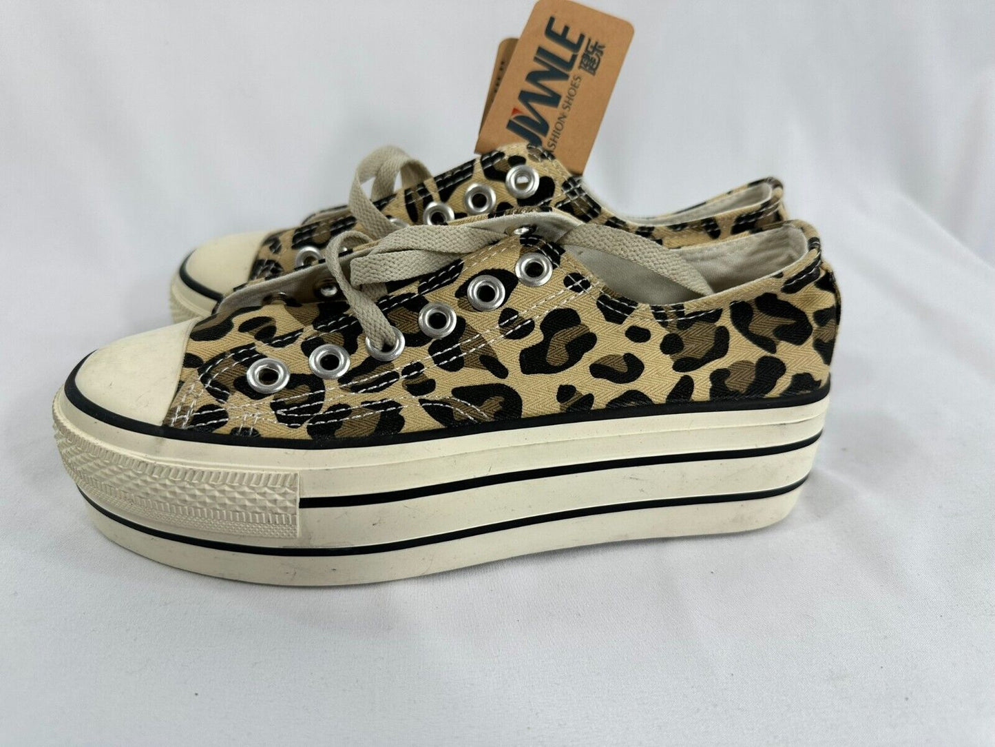 Women's Animal Print Platform Sneakers- Size 6