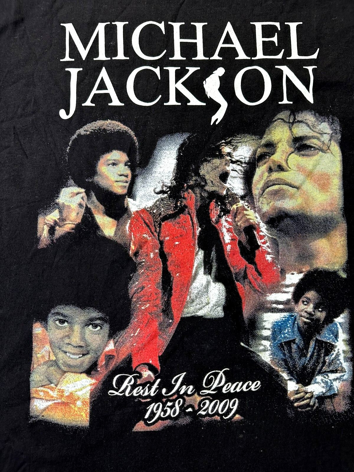 Men's Black Michael Jackson Memorial T-Shirt- Size 2XL