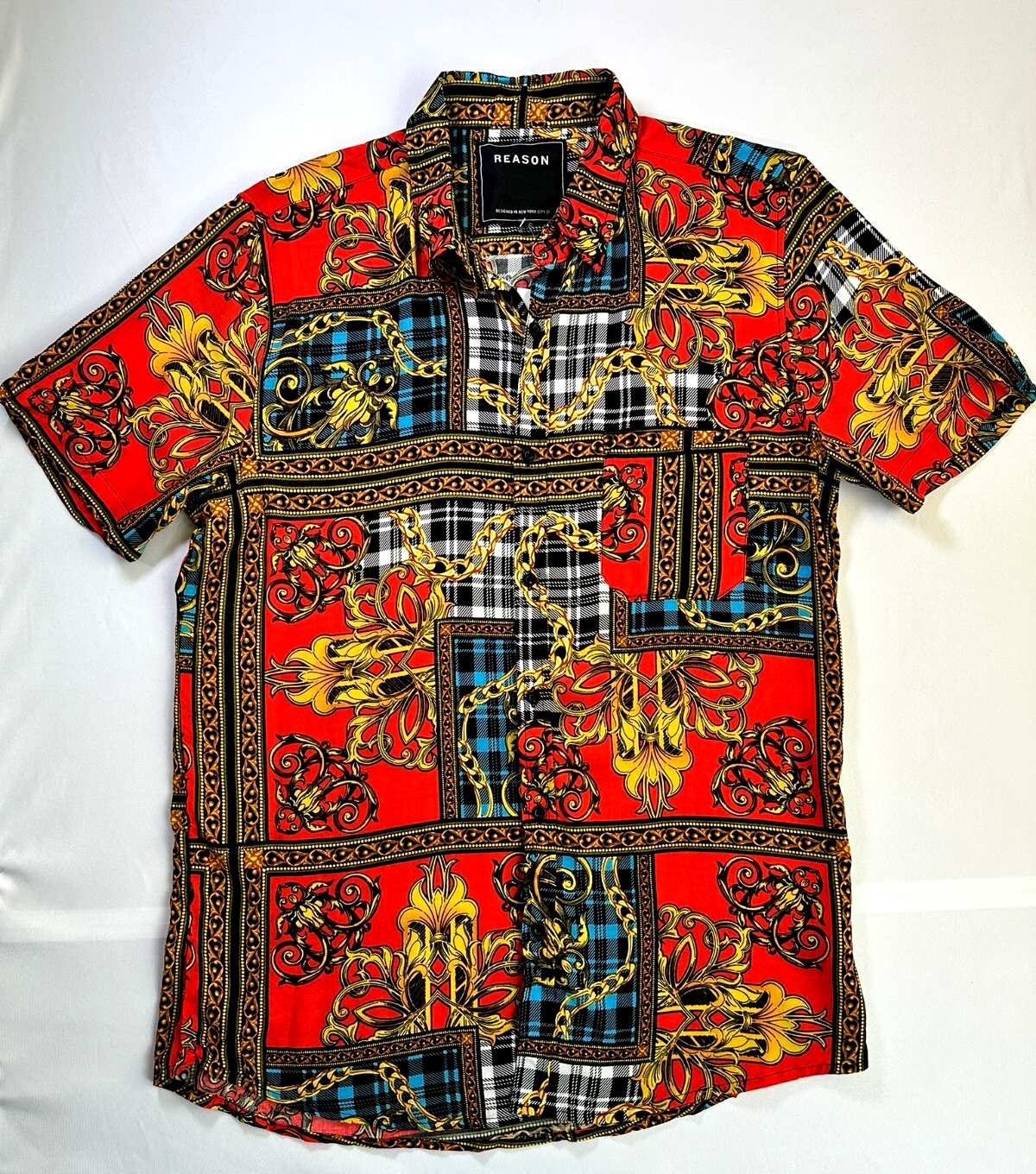 Men's Reason NYC Brand Button Up Shirt- Size XL