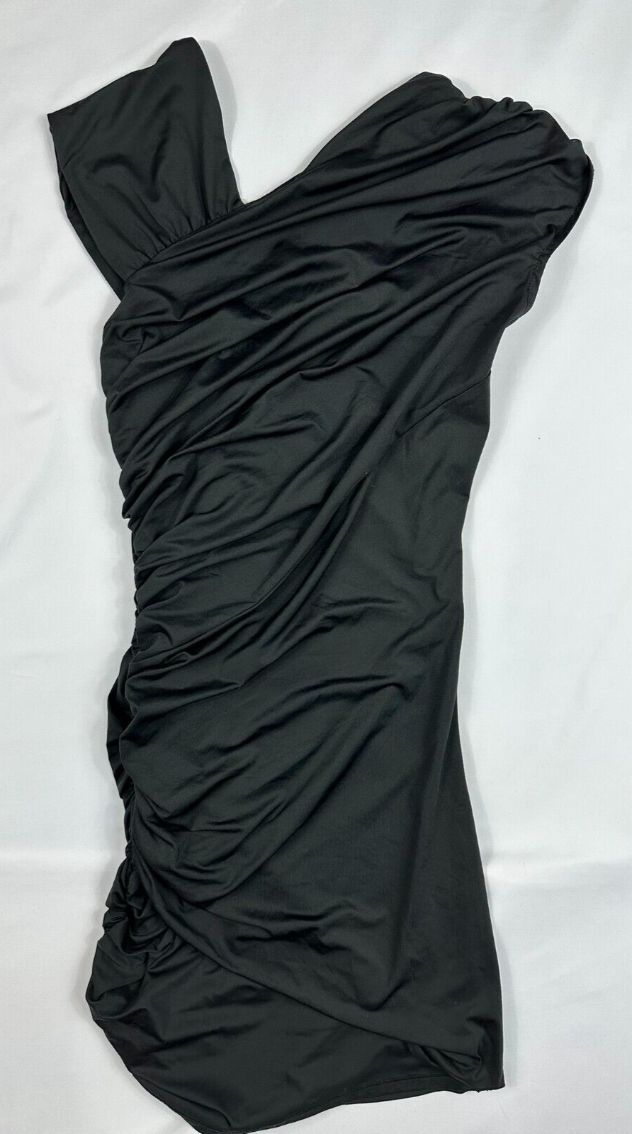 Women's Black Bebe Bodycon Ruched Mini Dress- Size XXS