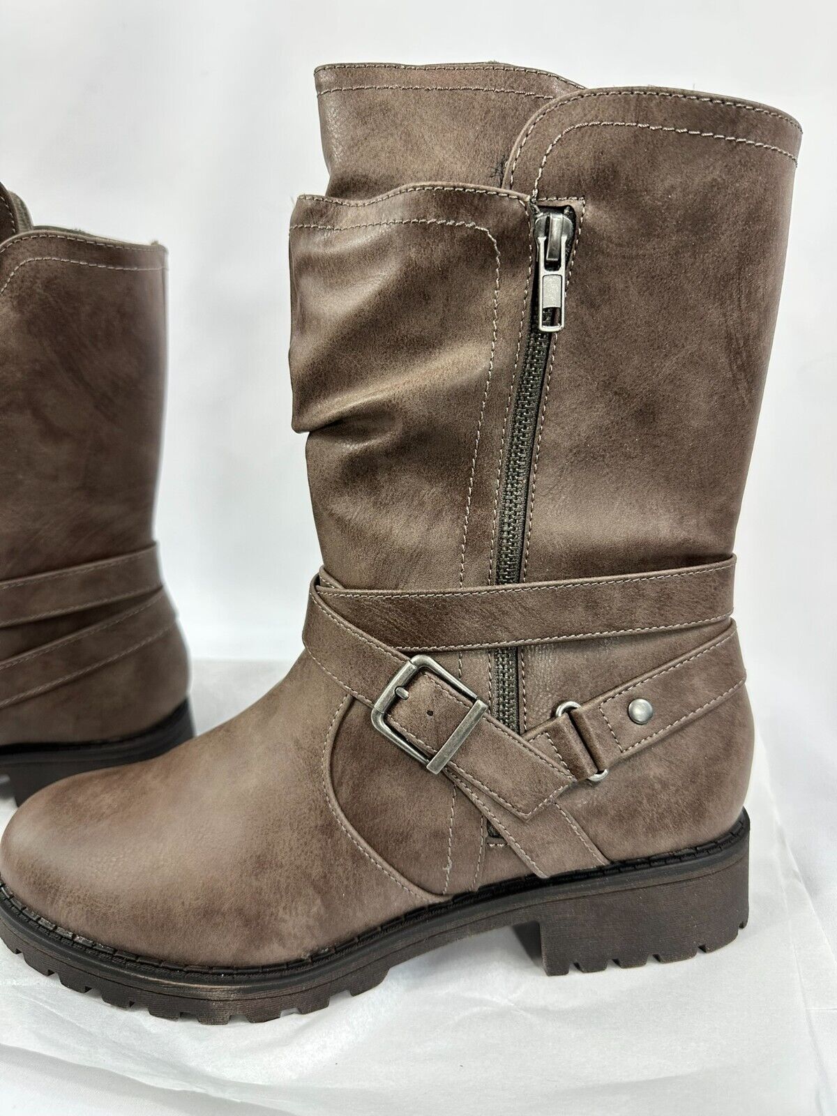 Women's Maurices Casey Mid Calf Moto Boot- Size 9.5M