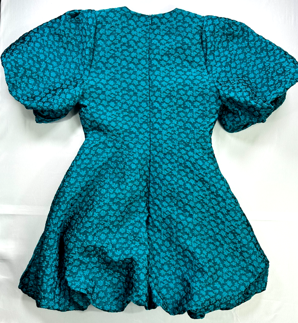 Women's Blue Amanda Uprichard New York Floral Bubble Mini Dress-Size M