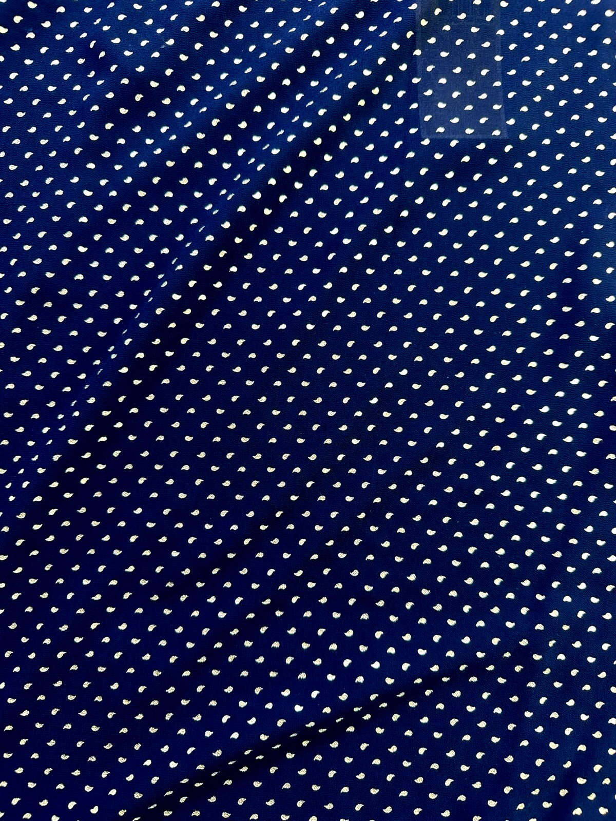 Women's Michael Kors Sapphire Chiffon Polka Dot Short Sleeve Shirt- Size S