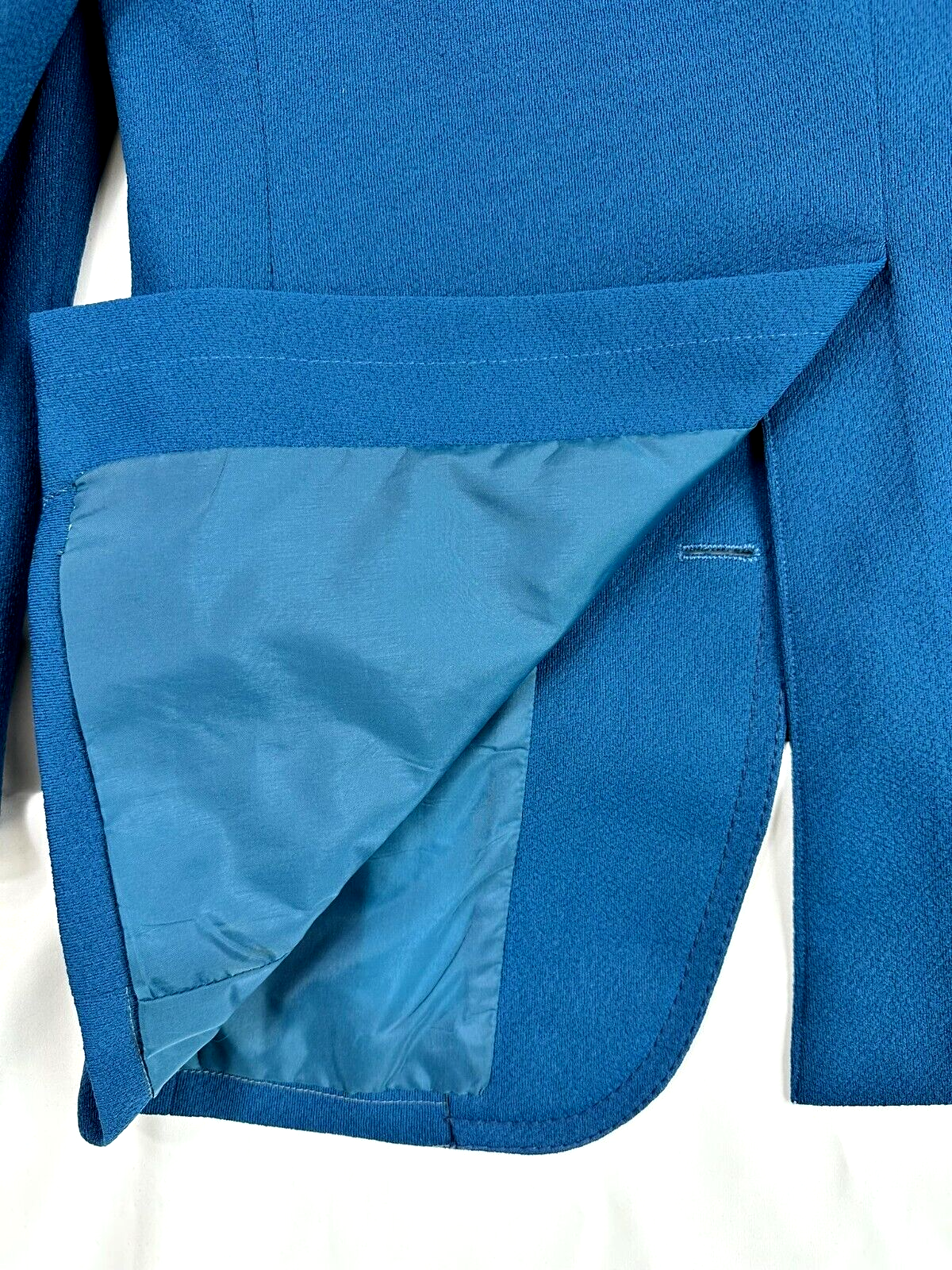 Men's Vintage Blue Textured Blazer- Size 36R