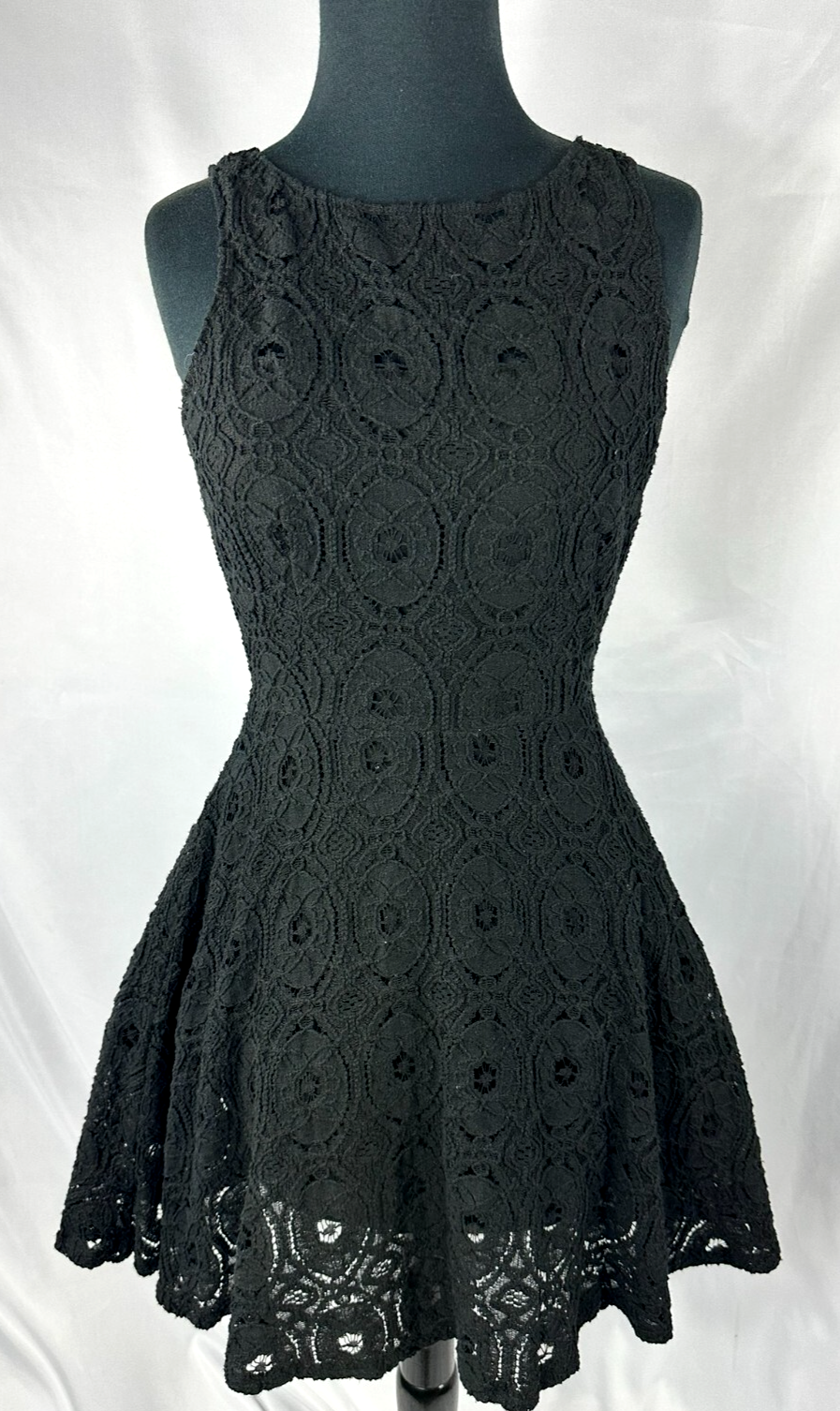 Women's Black BB Dakota Lace Fit & Flare Dress- Size 0