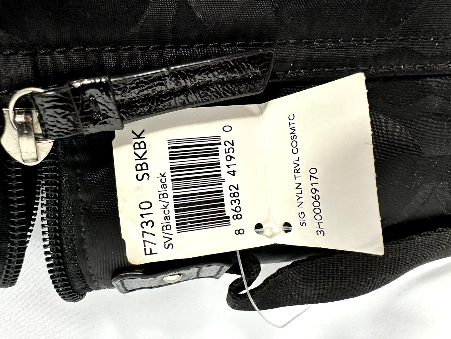 Coach Black Nylon Travel Cosmetic Bag