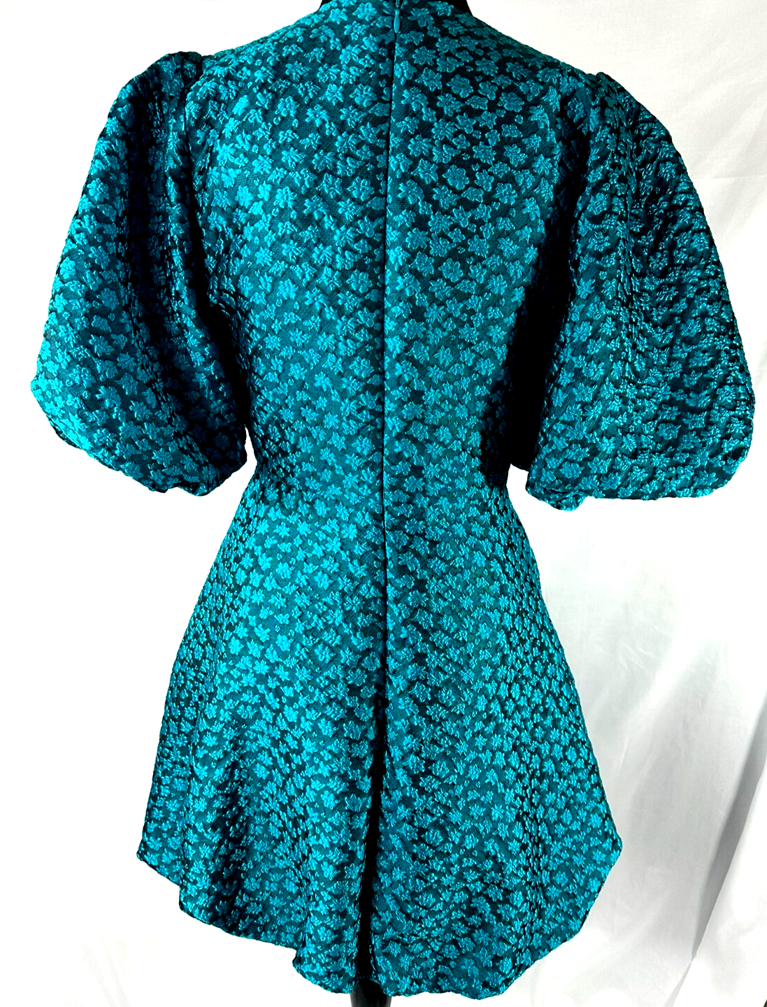 Women's Blue Amanda Uprichard New York Floral Bubble Mini Dress-Size M