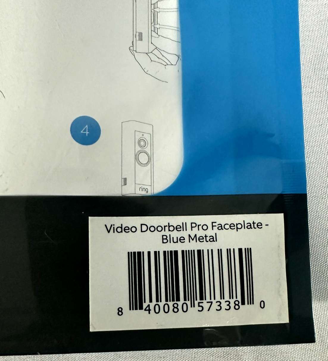 Ring Video Doorbell Pro Faceplate- Blue Metal