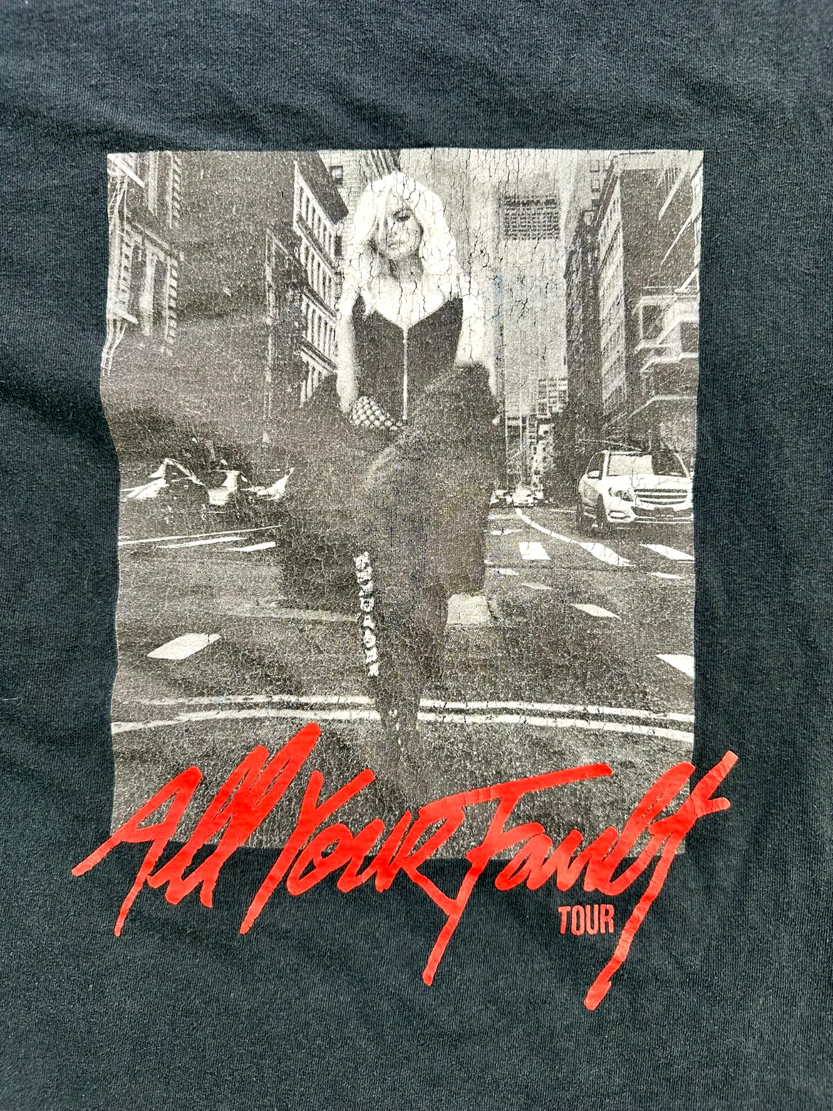 Men's Black Official Bebe Rexha "All Your Fault" Tour T-Shirt- Size L