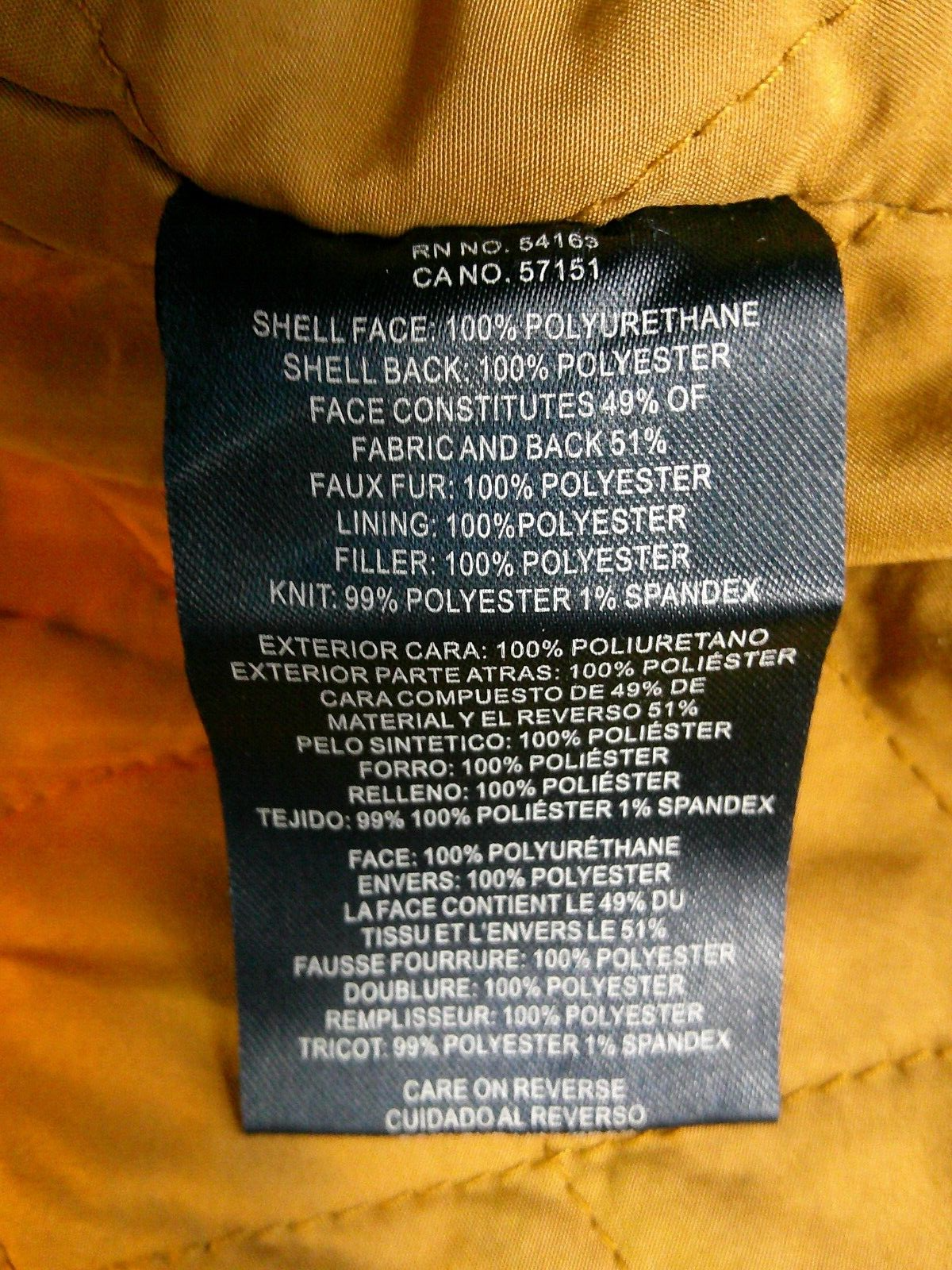 Men's Tommy Hilfiger Jacket Leather Look Bomber Jacket- Medium