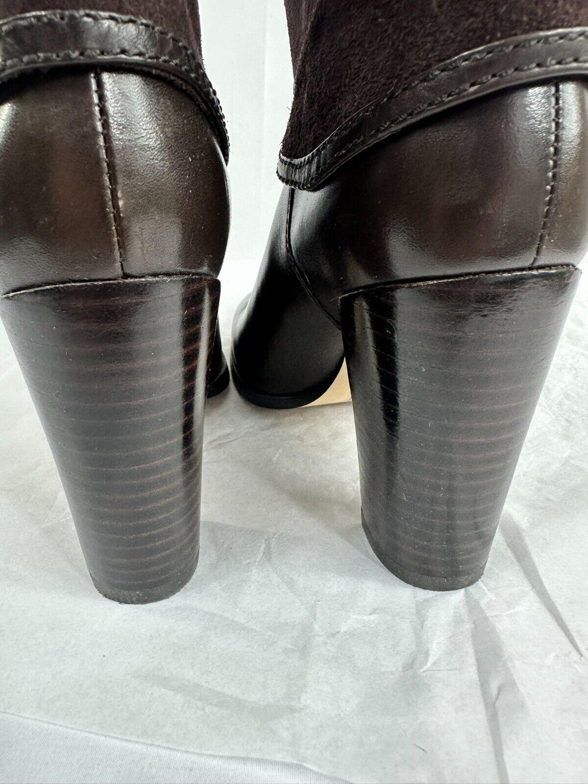 Women's Michael Kors Dark Brown Boots- Gold Hardware- Size 6.5M