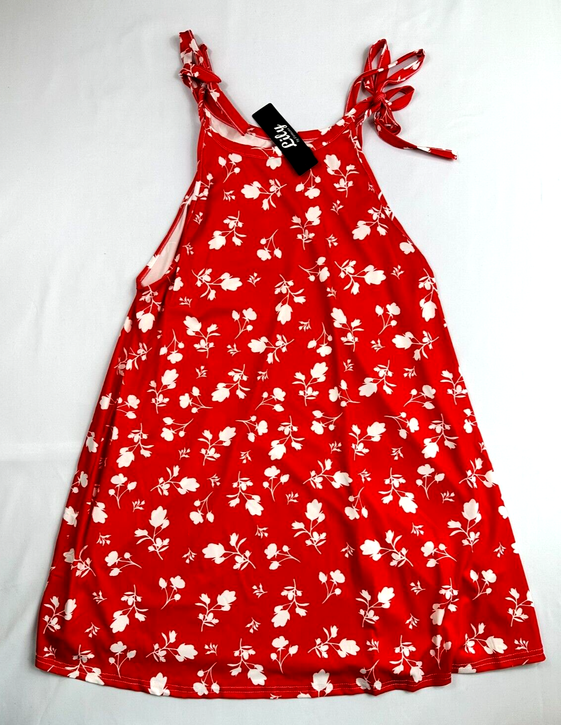 Women's Lily By Farmiana Red & White Stretch Sundress- Size L
