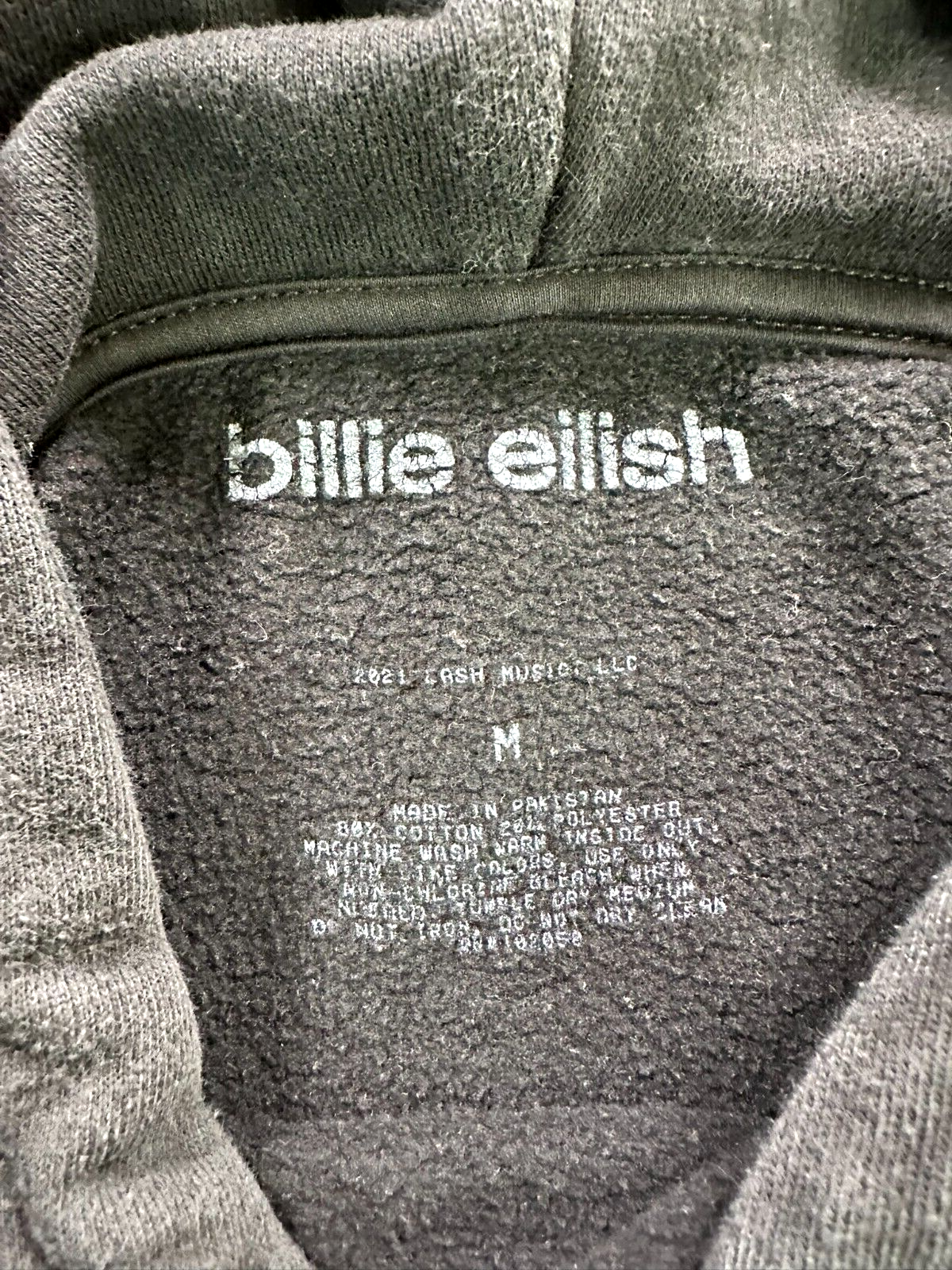 Women's Black Billie Eilish Happier Than Ever Hoodie-Size M