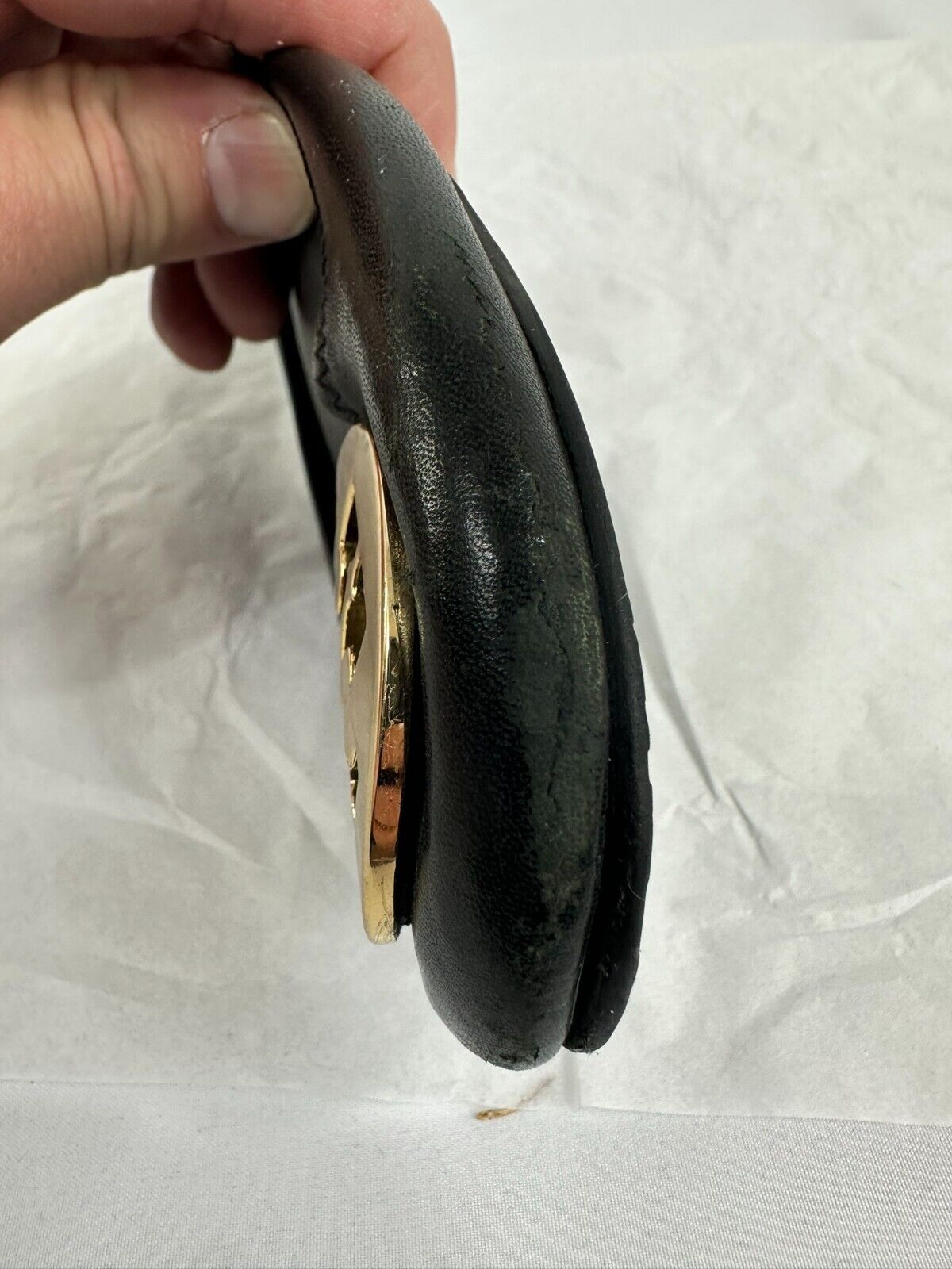 Women's Tory Burch Leather Black Travel Ballet Flats- Size 7
