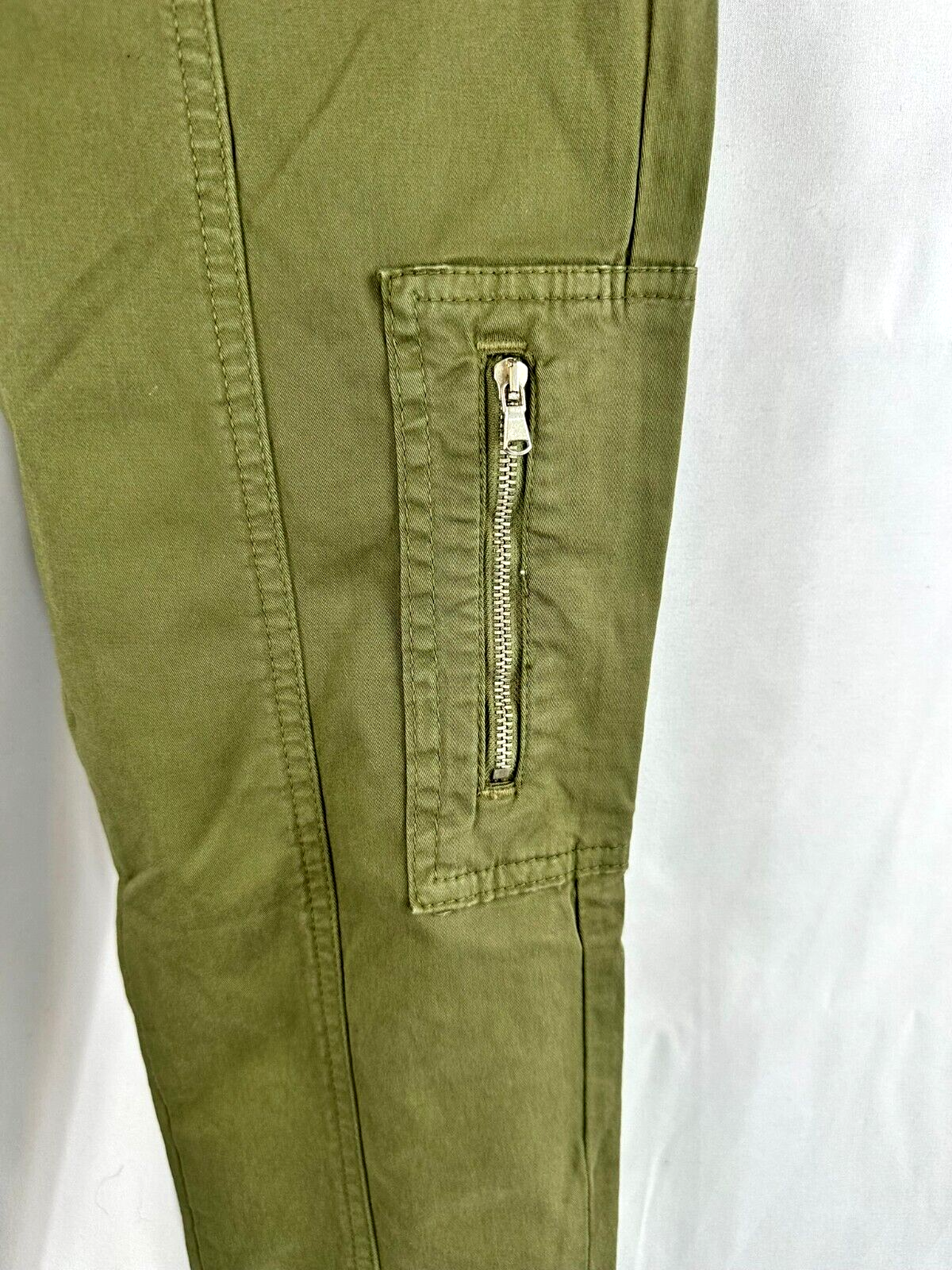 Women's Zara Denimwear Z1975 Olive Stretch Pants- Size 4