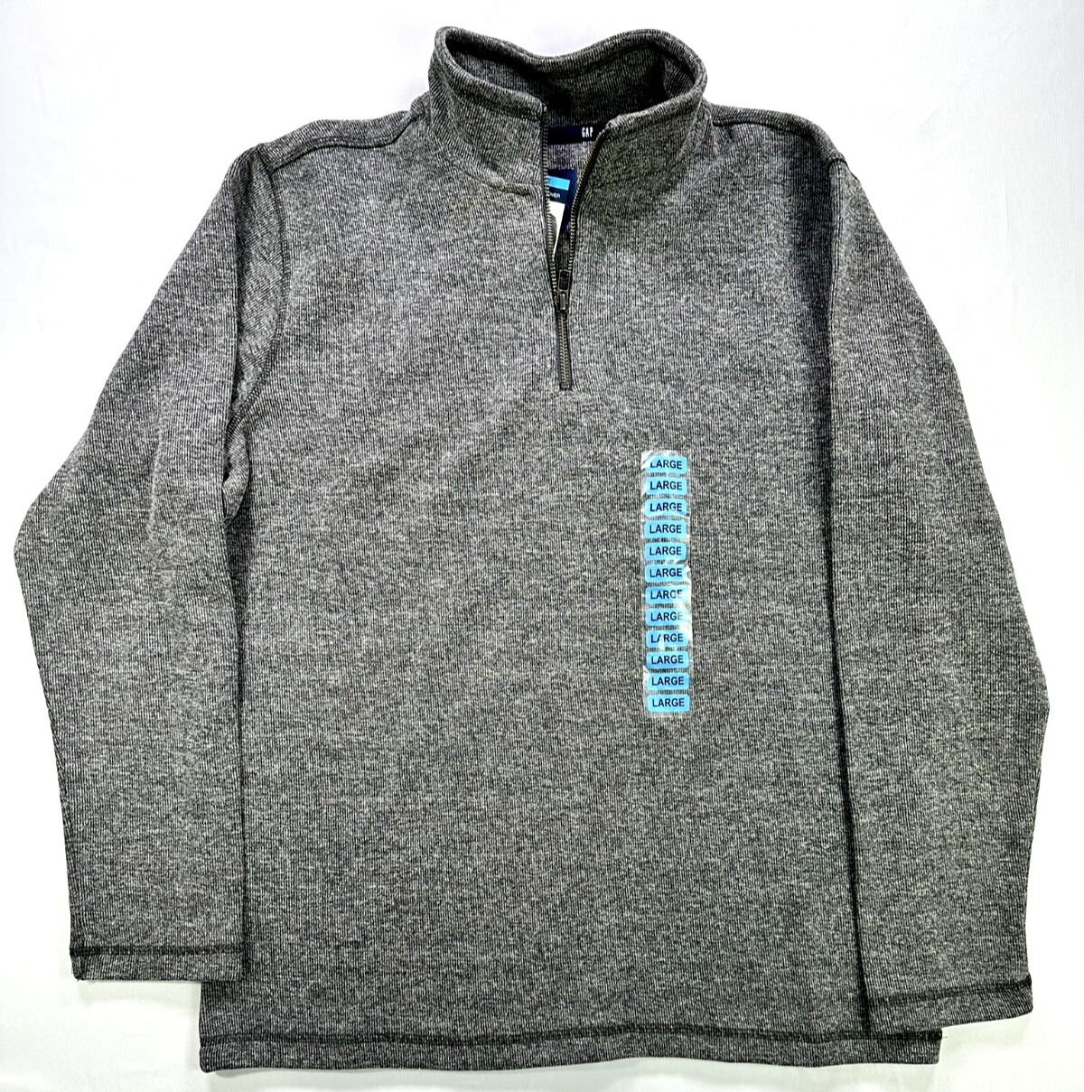 Men's Gray (Dark Shadow) Gap Half Zip Pullover- Size L