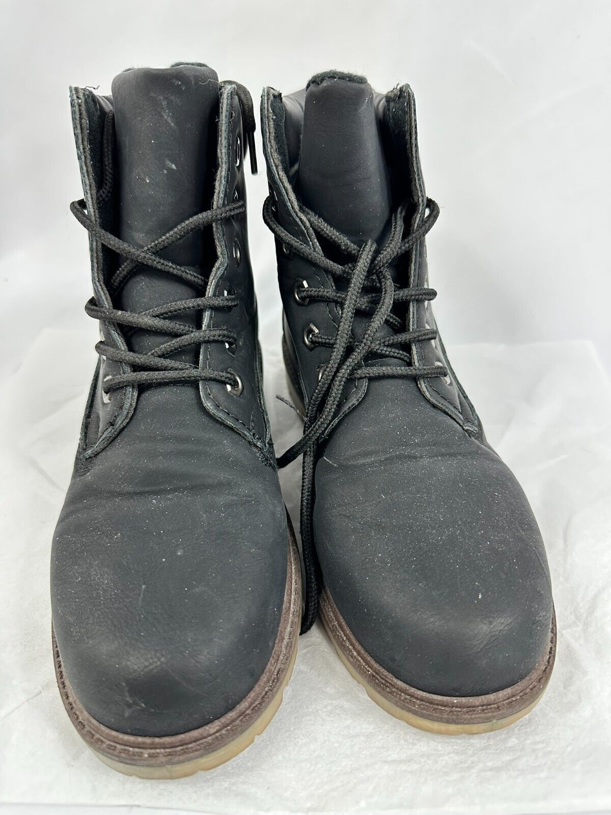 Women's Black Yoki Fashion Inc. Lace Up Ankle Boot- Size 9