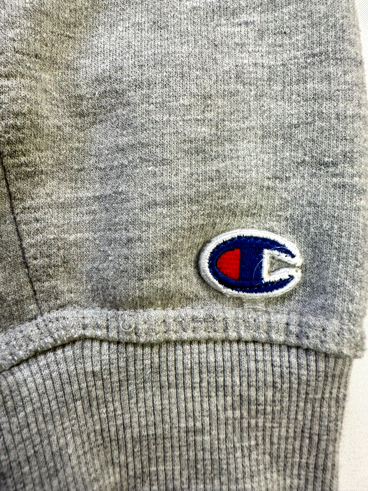 Men's Gray Vintage Champion Logo Sweatshirt- Size XL