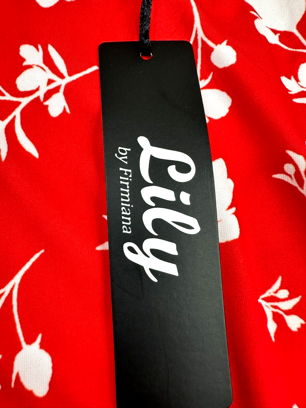 Women's Lily By Farmiana Red & White Stretch Sundress- Size L