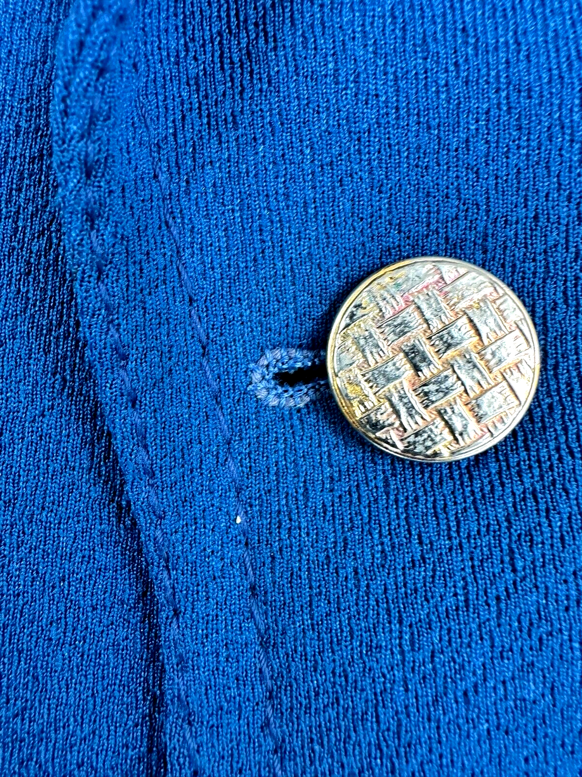 Men's Vintage Blue Textured Blazer- Size 36R