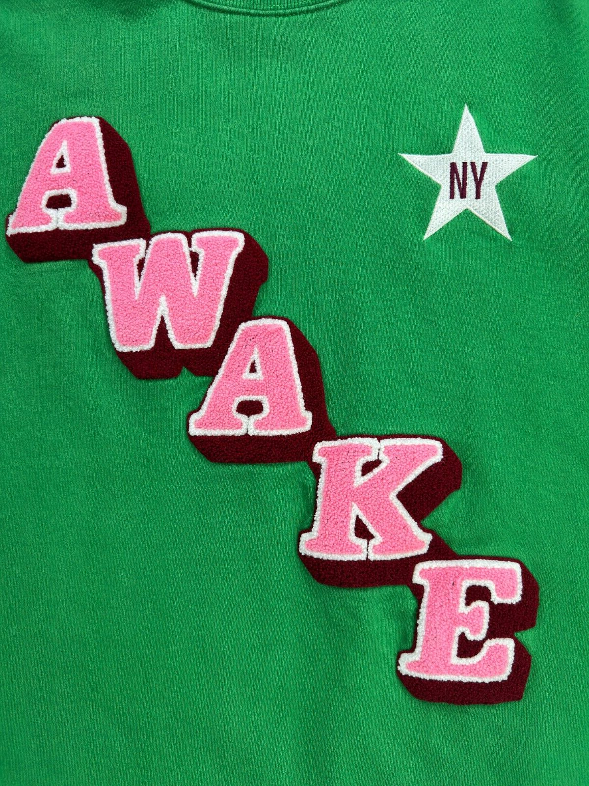 Men's Awake New York Green Logo Sweatshirt- Size XL