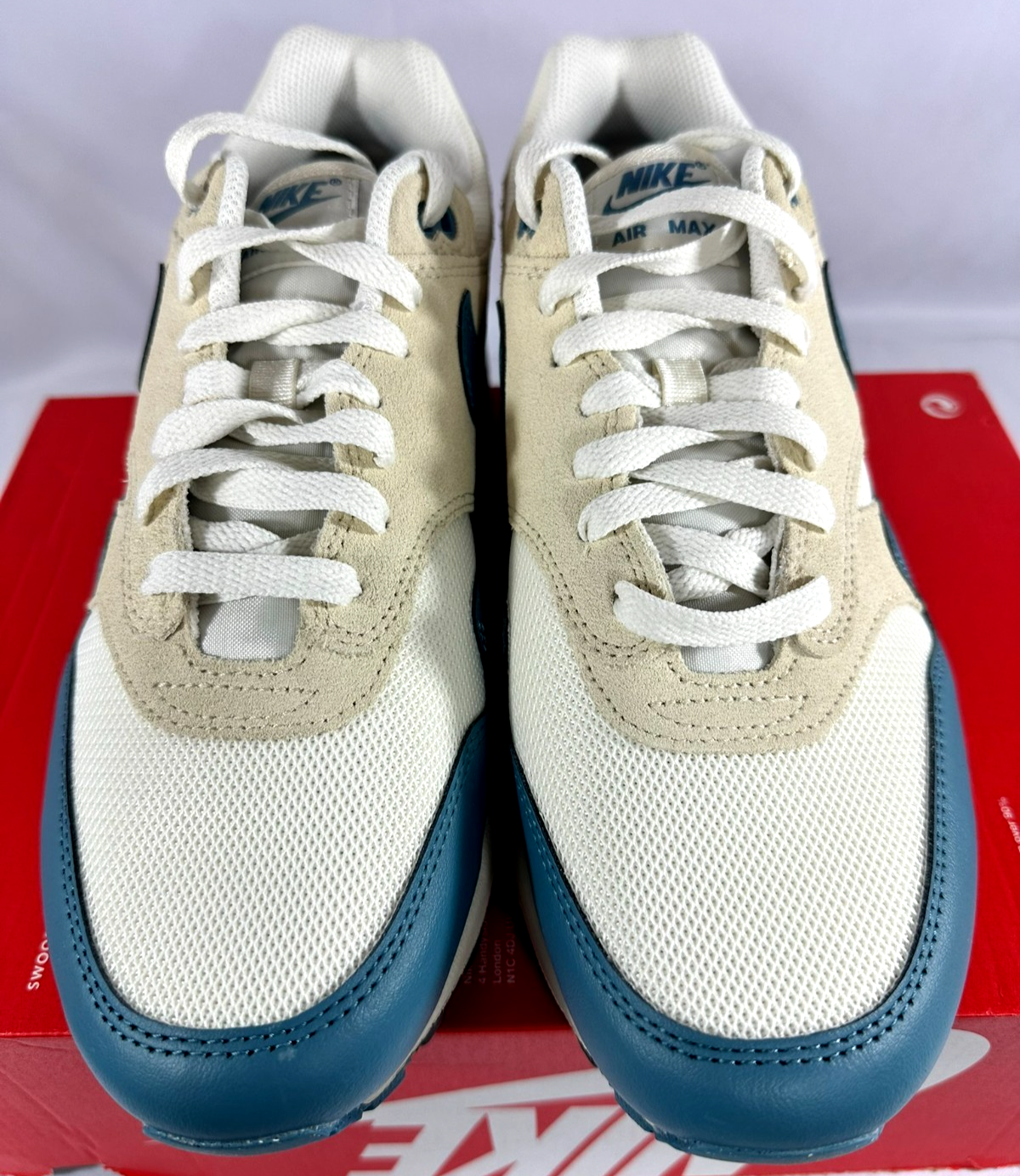 Men's Nike Air Max 1 ESS Soft Pearl/ Smokey Blue (FZ5808-011) Size 10