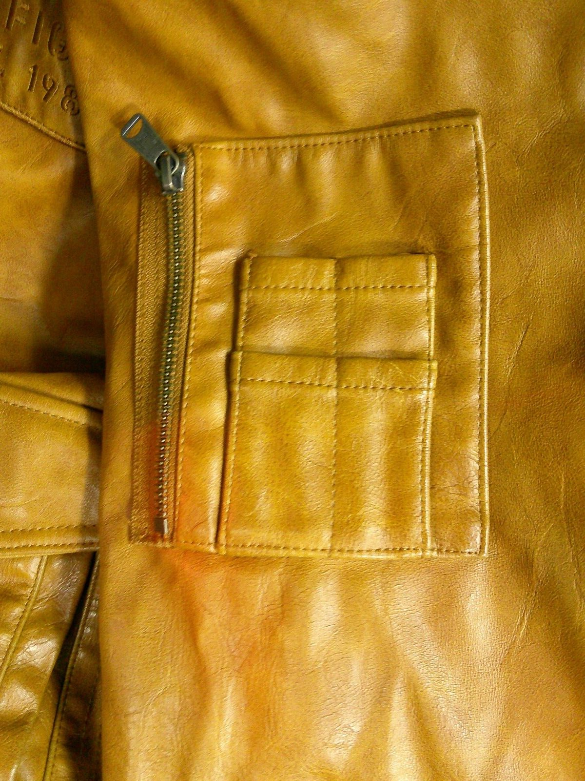 Men's Tommy Hilfiger Jacket Leather Look Bomber Jacket- Medium