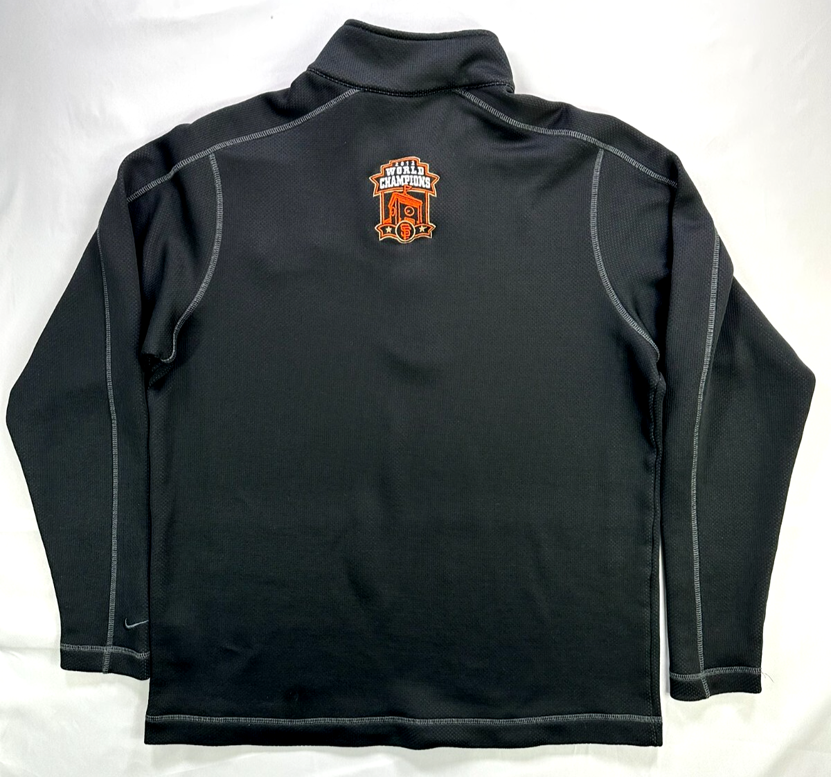 Men's Nike MLB San Francisco Giants 2012 World Champs 1/4 Zip Pullover- Size L