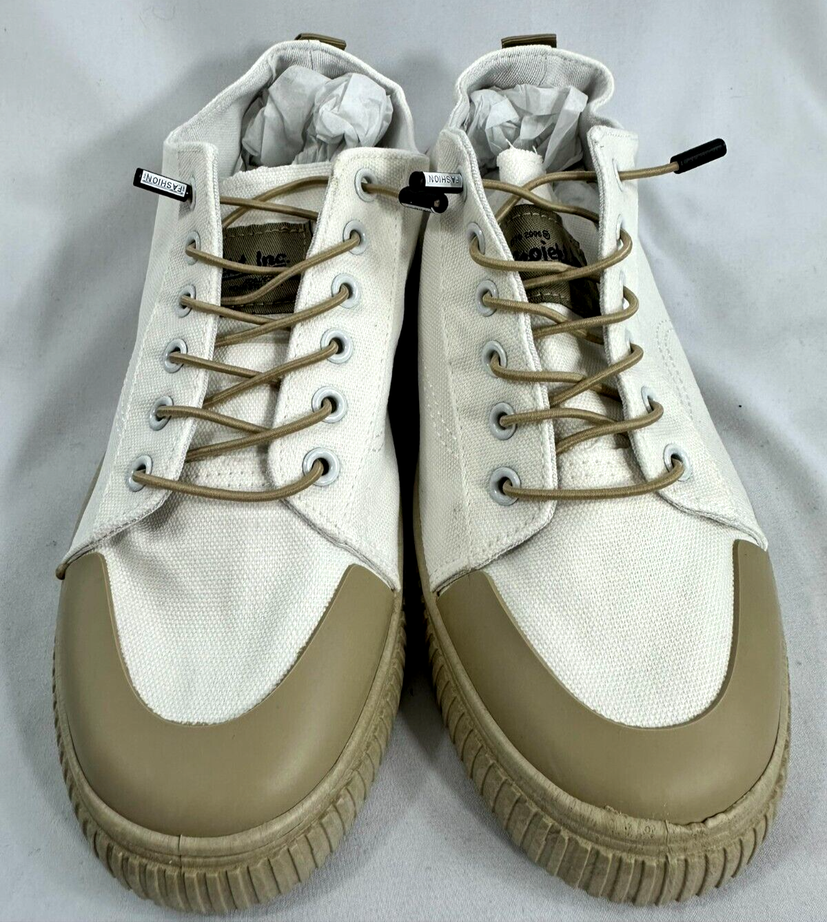 Women's Canvas Style White Sneaker- Size 10.5