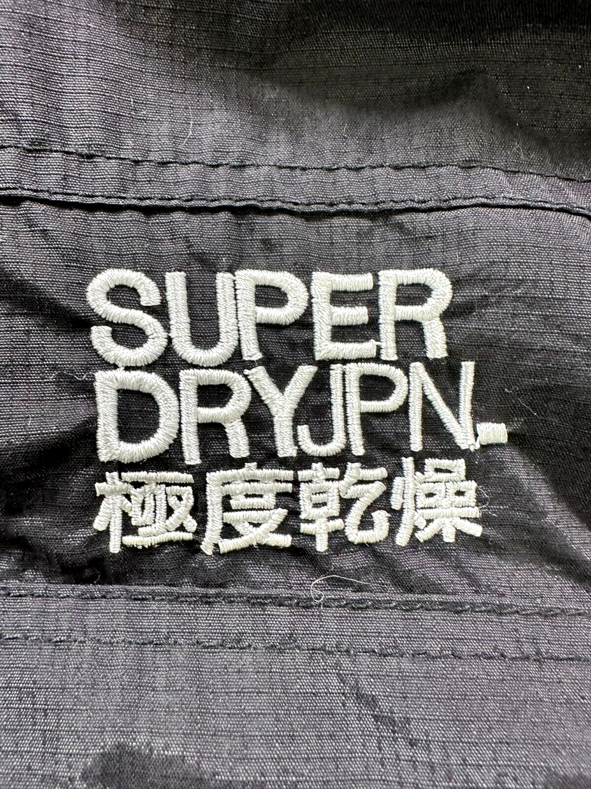 Women's Black Superdry Japan Windcheater Weatherproof Nylon Jacket-Size M