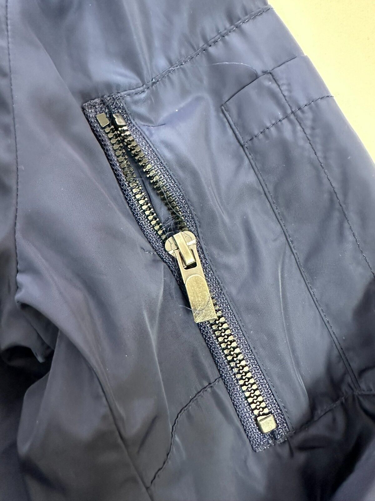 Men's Zara Dark Blue Lightweight Bomber Jacket- Size S