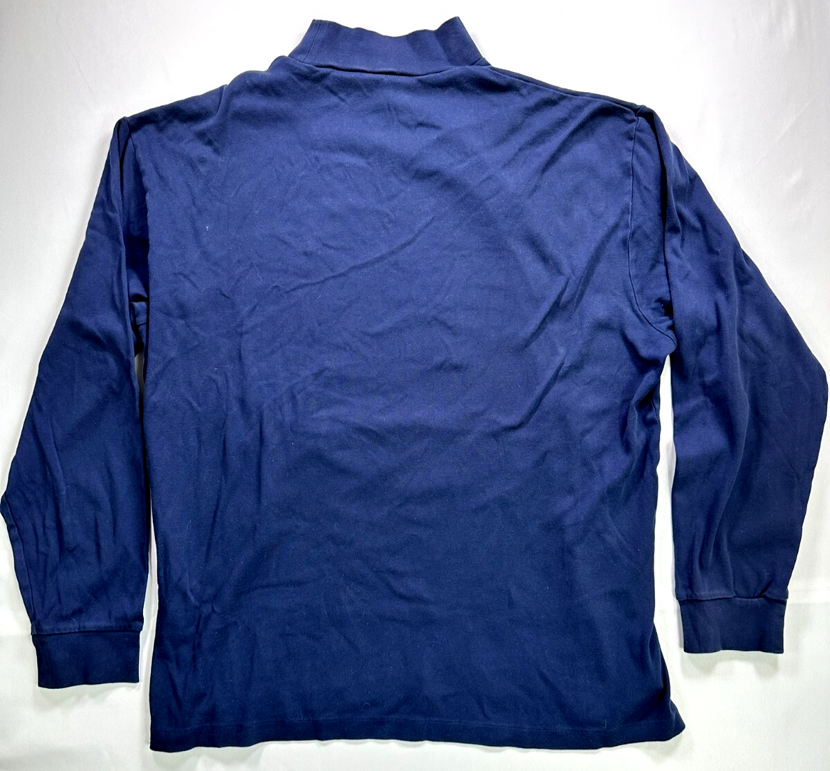 Men's Vintage Polo Golf By Ralph Lauren Navy Blue Long Sleeve Shirt- Size L
