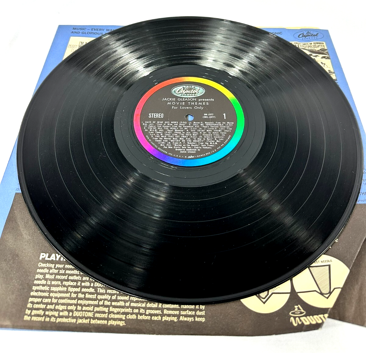 Jackie Gleason Movie Themes For Lovers Only SW 1877 VG+ 12in Vinyl Record Album