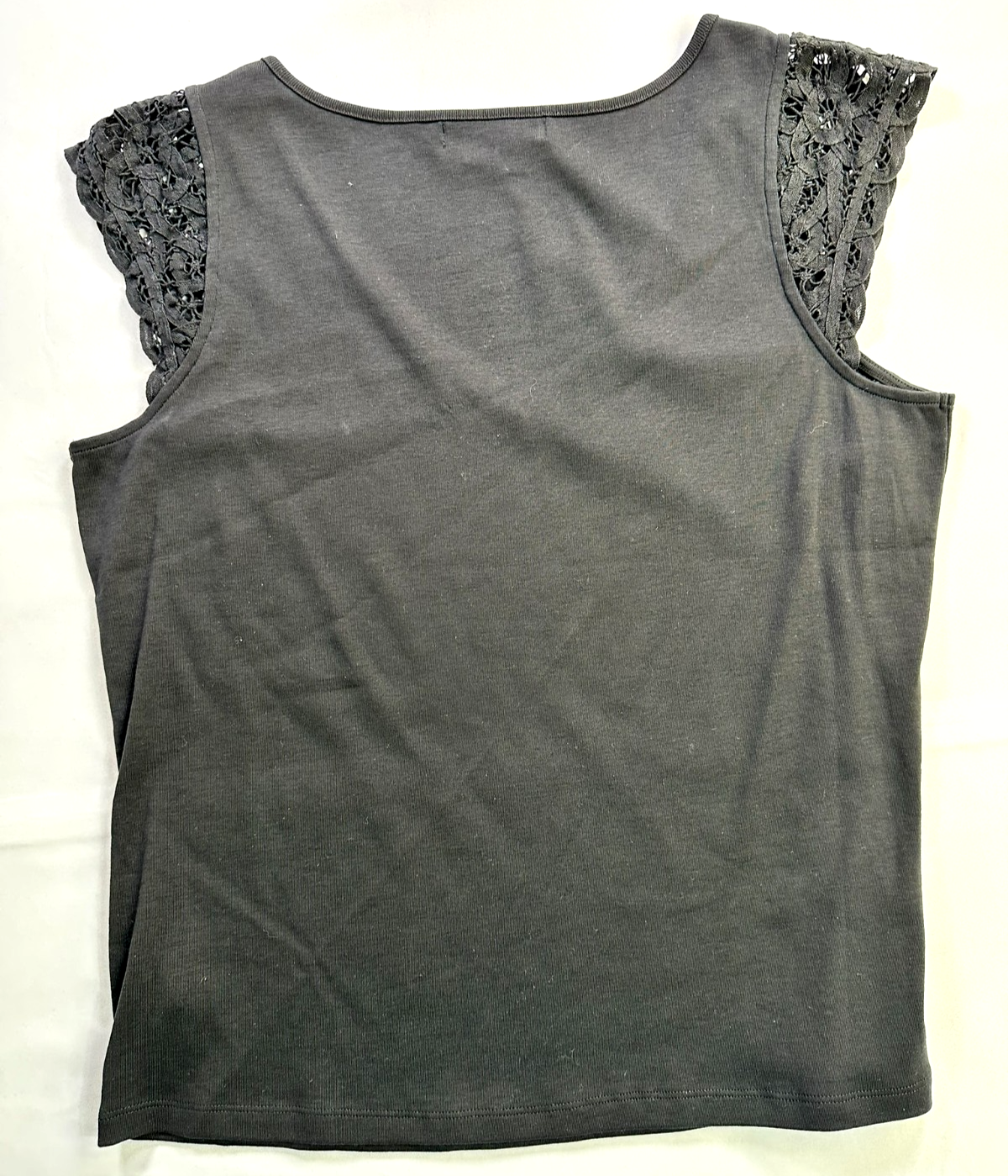 Women's Black Lauren Ralph Lauren Summer Classic Sleeveless Shirt- Size L