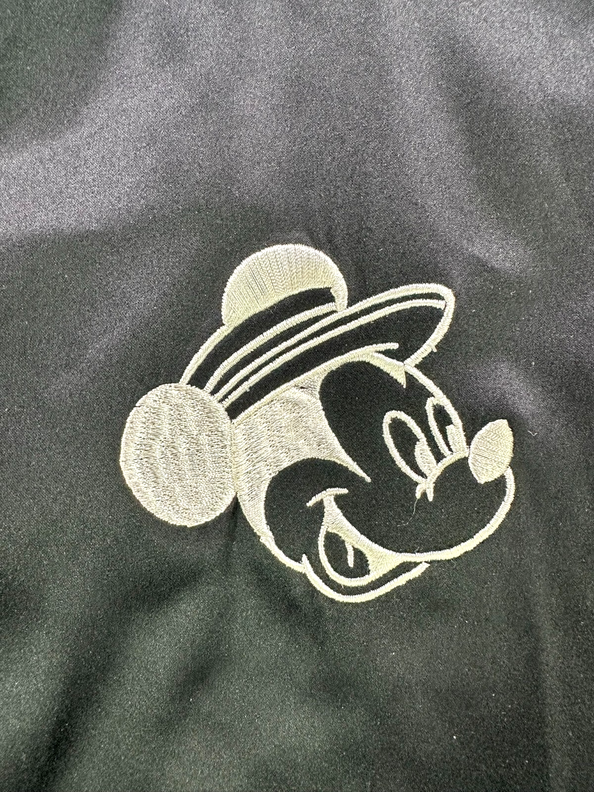 Disney Uniqlo Japan Embroidered Mickey Mouse World Tour Satin Jacket- Size S