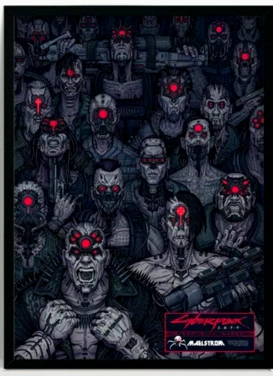 Cyberpunk 2077 Night City Gangs- Maelstrom Rare Official Giclee Poster 30" X 20"
