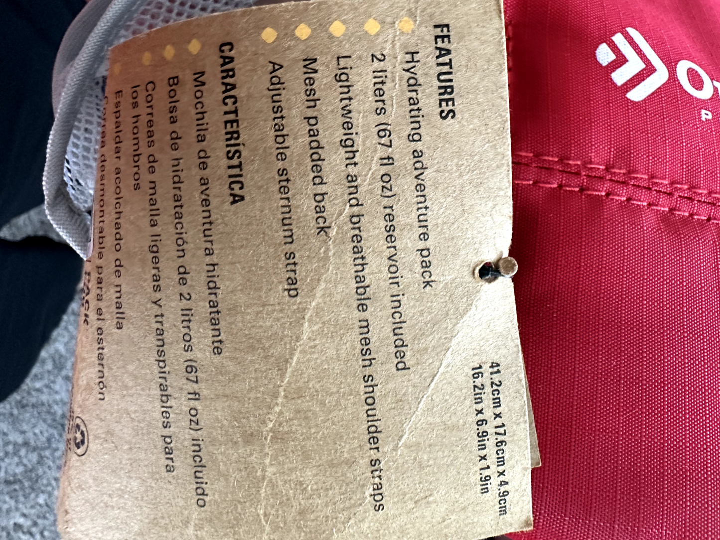 Outdoor Products H2O Performance 8.0 Hydration Pack Backpack Multi Pocket 2L