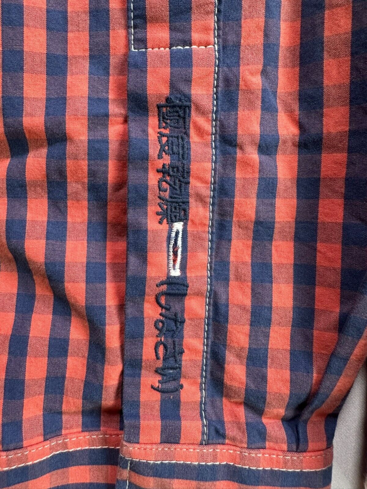 Men's Superdry Red & Blue Checkered London Button Down Shirt- Size M