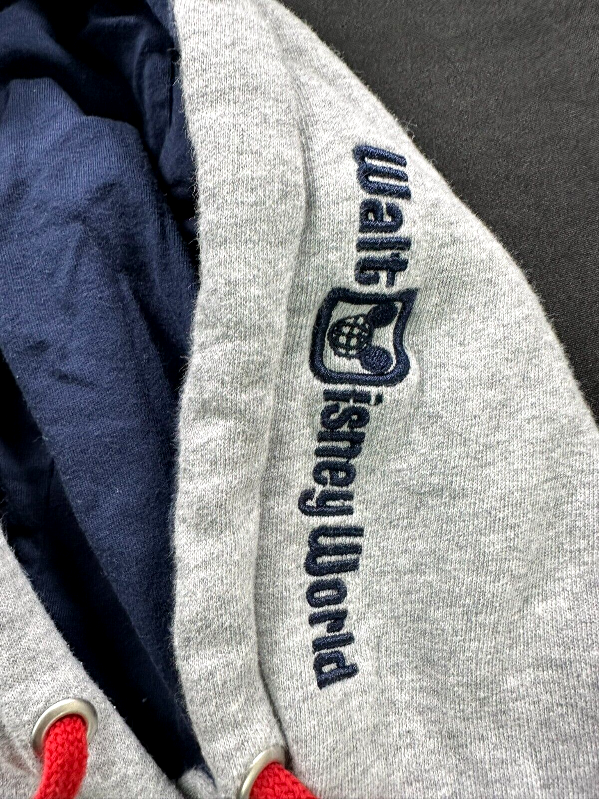 Women's Gray Walt Disney World Mickey Mouse Embroidered Hoodie- Size XS